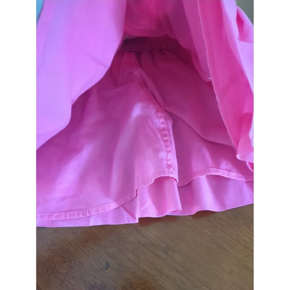 Mini boden girls sleeveless pink dress  rainbow / elephant applique; size 4/5